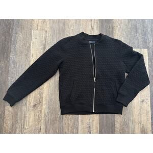 GAP Black Quilted Zip-Up Jacket Size‎ Medium